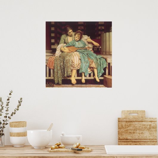 Muziekles van Lord Frederic Leighton Poster (Keuken)