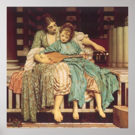Muziekles van Lord Frederic Leighton Poster (Voorkant)