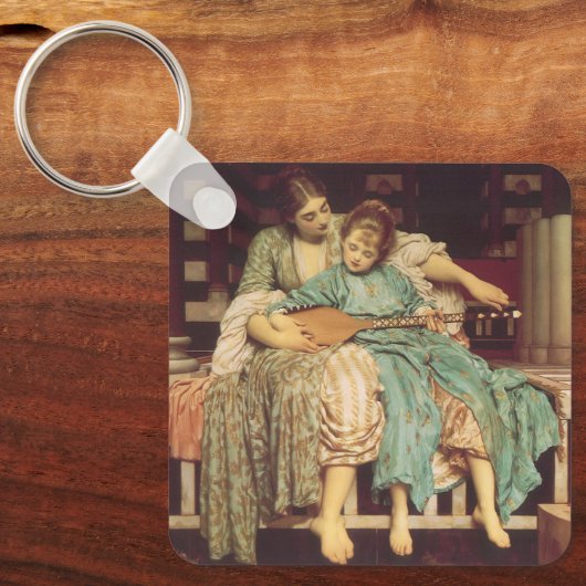 Muziekles van Lord Frederic Leighton Sleutelhanger (Voorkant)
