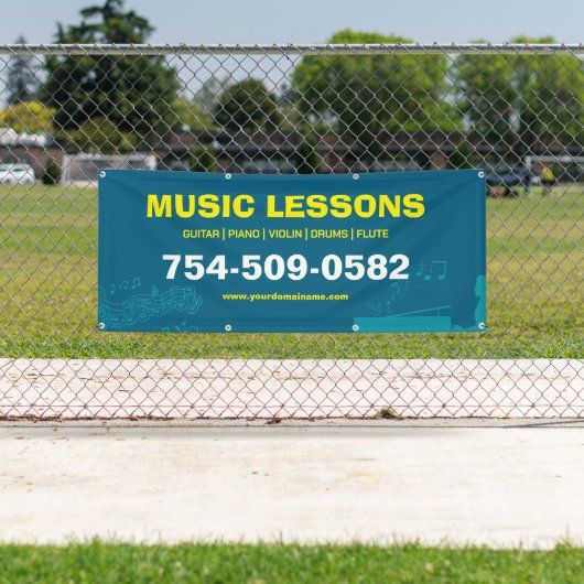 Muzieklessen Aangepaste Bewerkbare Banner (Insitu)