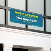 Muzieklessen Aangepaste Bewerkbare Banner (Buitenkant Gebouw)