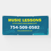 Muzieklessen Aangepaste Bewerkbare Banner (Horizontaal)