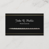 Muzieklessen leraar beroepsbeoefenaar legant visitekaartje (Voorkant)