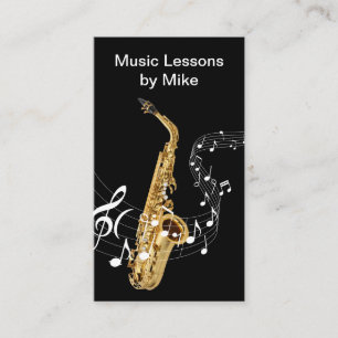 Muzieklessen Muziekinstrument Visitekaartje