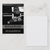 Muzieklessen op de piano visitekaartje (Voorkant / Achterkant)