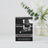 Muzieklessen op de piano visitekaartje (Staand voorkant)