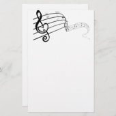 Muziekliefde Briefpapier (Voorkant / Achterkant)