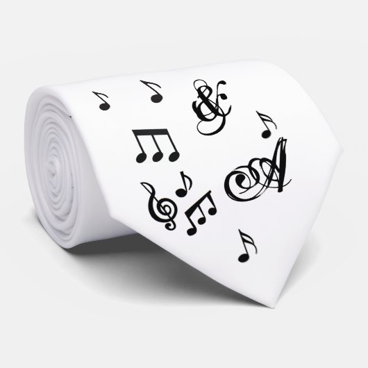 muziekliefde stropdas (Opgerold)