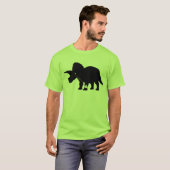 Muziekliefhebbend Triceratops-ontwerp T-shirt (Voorkant volledig)