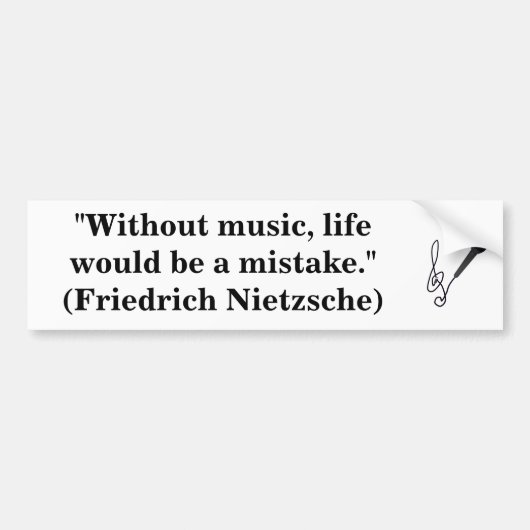 muziekliefhebber bumpersticker (Voorkant)