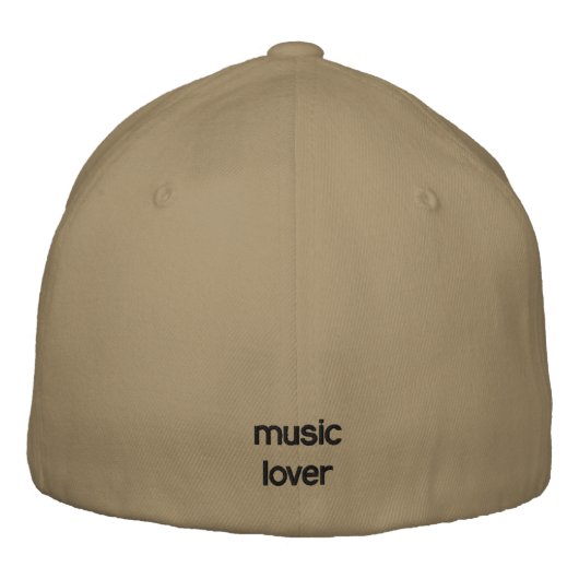 Muziekliefhebber geborduurd pet (Achterkant)