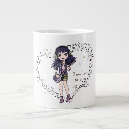 Muziekliefhebber geboren om Jumbo koffie Mok te zi (Voorkant)