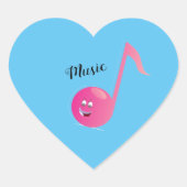 Muziekliefhebber Hart Sticker (Voorkant)