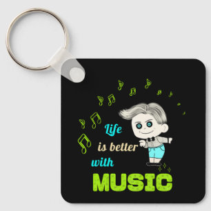 Muziekliefhebber Sleutelhanger