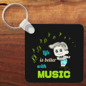 Muziekliefhebber Sleutelhanger (Voorkant)