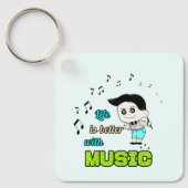 Muziekliefhebber sleutelhanger (Voorkant)