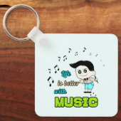 Muziekliefhebber sleutelhanger (Voorkant)