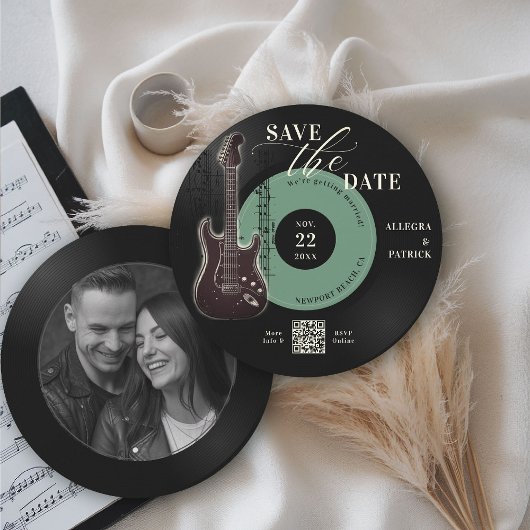 Muziekliefhebber Trouwen Save the Date Sage QR