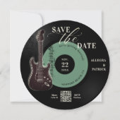 Muziekliefhebber Trouwen Save the Date Sage QR (Voorkant)