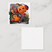 Muziekliefhebber van Pumpkin Halloween Notitiekaartje (Voorkant / Achterkant)