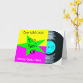  muziekliefhebber viert verjaardag vinylplaat kaart (Gele Bloem)