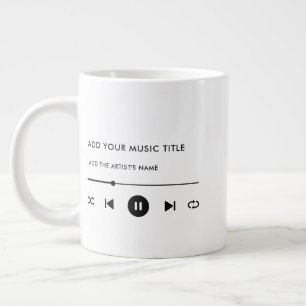 Muziekliefhebber's aangepaste muurkunst grote koffiekop