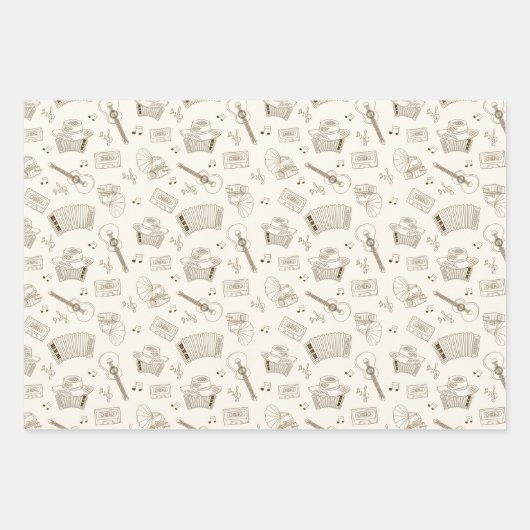 Muziekliefhebbers cadeau Wrapping Paper Sheets (Voorkant)