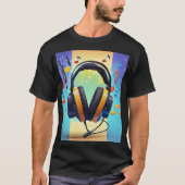 Muziekliefhebber's grafisch T-shirt - Levendig ont (Voorkant)