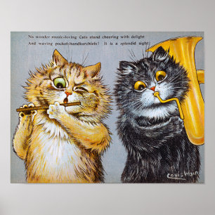 Muziekliefhebbers, Louis Wain Poster