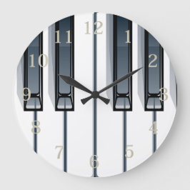 Muziekliefhebbers Pianotoetsen ronde wandklok