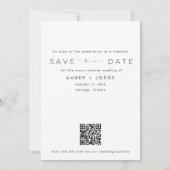 Muziekliefhebbers QR Code Trouwfoto Opslaan van de Save The Date (Achterkant)