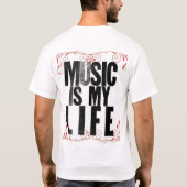 Muziekliefhebbers T-shirt (Achterkant)