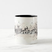 Muziekliefhebbers Waterverf Inkt Keramische Mok (Center)