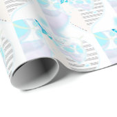 Muzieklijnen Zacht blauw inpakpapier (Rol Hoek)