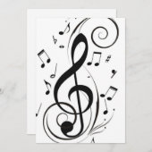 ***MUZIEKLOVER** ALLE OPENBARE INVITATIE FEESTDAGENKAART (Voorkant / Achterkant)