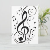 ***MUZIEKLOVER** ALLE OPENBARE INVITATIE FEESTDAGENKAART (Staand voorkant)