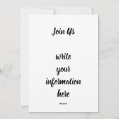 ***MUZIEKLOVER** ALLE OPENBARE INVITATIE FEESTDAGENKAART (Achterkant)