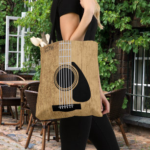 Muzieklover van akoestische gitaar  tote bag