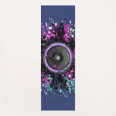Muziekluidspreker en gesplatterde verf yogamat (Voorkant)