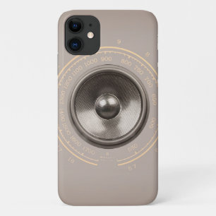 Muziekluidspreker en radiozender retro Case-Mate iPhone case