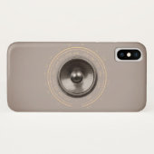 Muziekluidspreker en radiozender retro Case-Mate iPhone case (Achterkant (horizontaal))