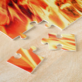 Muziekluidspreker met vlammen legpuzzel (Zijkant)