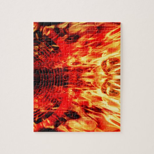 Muziekluidspreker met vlammen legpuzzel (Verticaal)