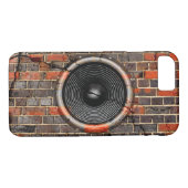 Muziekluidspreker op een gebroken muur Case-Mate iPhone case (Achterkant (Horizontaal))