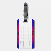 Muziekluidspreker op een gekraakte muur bagagelabel (Achterkant verticaal)