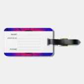 Muziekluidspreker op een gekraakte muur bagagelabel (Achterkant horizontaal)