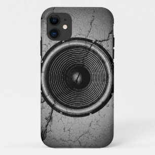 Muziekluidspreker op een gekraakte muur Case-Mate iPhone case