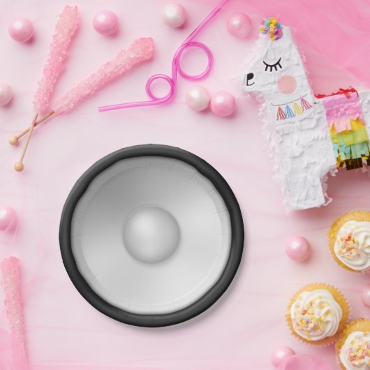 Muziekluidspreker Papieren Bordje (Feest)