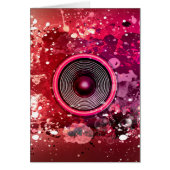 Muziekluidsprekers en verfsplatters (Voorkant)