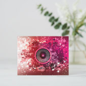 Muziekluidsprekers en verfsplatters briefkaart (Staand voorkant)